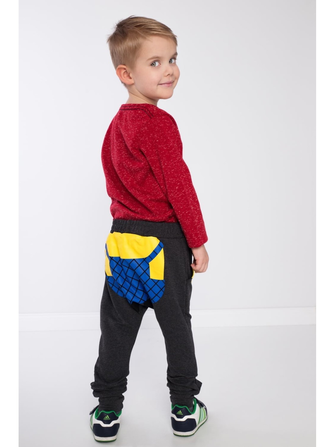 Red boys\' blouse with a pocket DZ9027 - Online store - Boutique